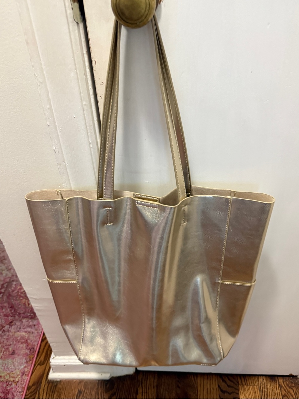 Anthropologie metallic tote